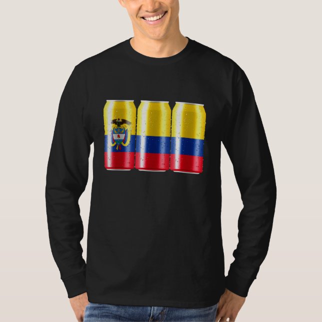 Colombia Beer Flagga i A can - Patriotic Beer kan  T Shirt (Framsida)
