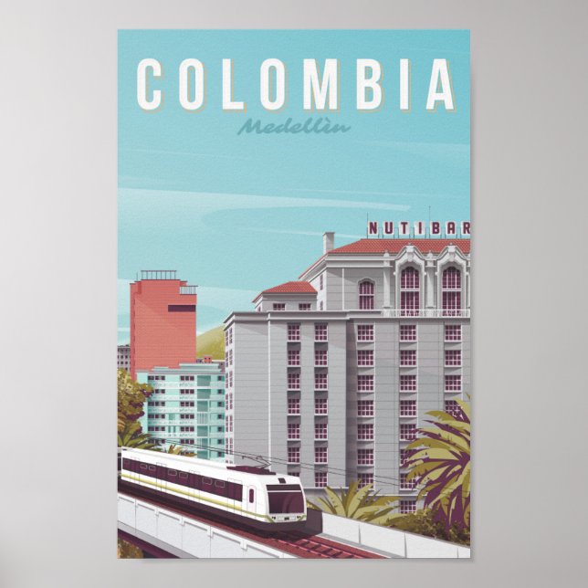 Colombia Berömd Travel Ställe Poster (Framsidan)