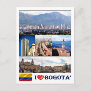 Colombia - Bogotà - I Kärlek - Vykort
