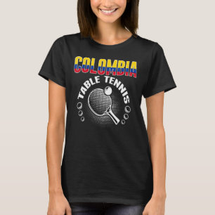 Colombia Bord Tennis Support Colombia Ping Pong Po T Shirt