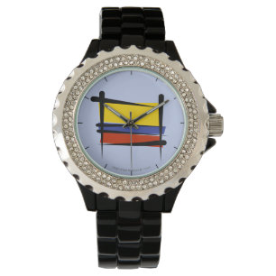 Colombia borstar flagga armbandsur