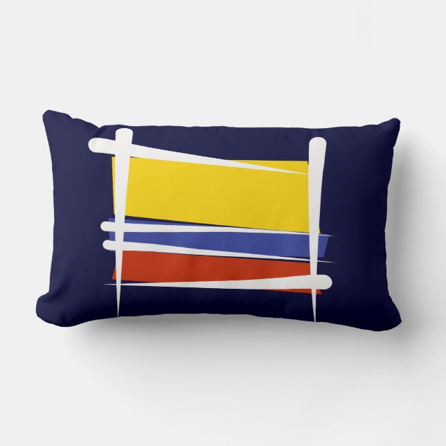 Colombia borstar flagga lumbarkudde (Framsida)