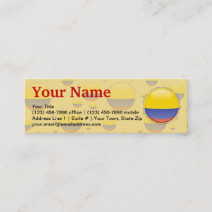 Colombia bubblar flagga mini visitkort