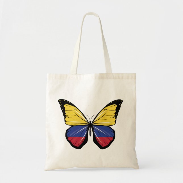 Colombia Butterfly Flagga Tygkasse (Framsidan)