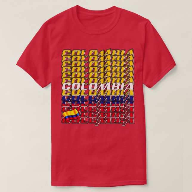 Colombia Cascade text 4 T Shirt (Design framsida)