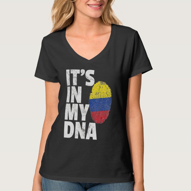 Colombia Colombian Flag  Pride Country Home Nation T Shirt (Framsida)