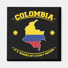 Colombia Colombiansk Flagga Kultur Stolthet Magnet
