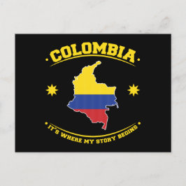 Colombia Colombiansk Flagga Kultur Stolthet Vykort