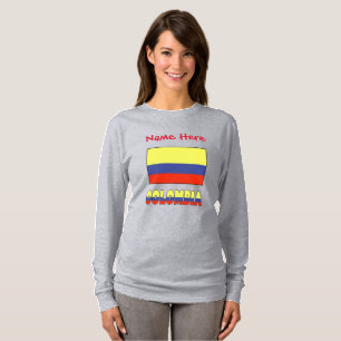 Colombia Colombiansk Flagga Röd Personalisering T Shirt