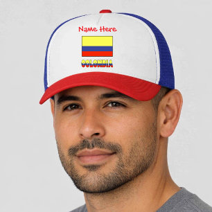 Colombia Colombiansk Flagga Röd Personlig Keps