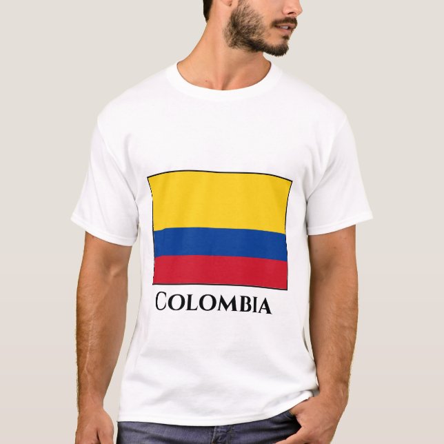 Colombia (Colombiansk) Flagga T Shirt (Framsida)