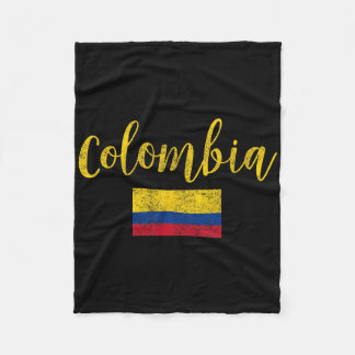 Colombia Colombiansk Flagga Vintage Fleecefilt