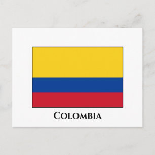 Colombia (Colombiansk) Flagga Vykort
