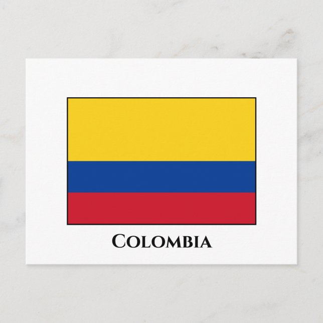 Colombia (Colombiansk) Flagga Vykort (Framsida)