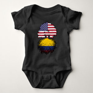 Colombia Colombias American USA Träd Roots Flagga T Shirt