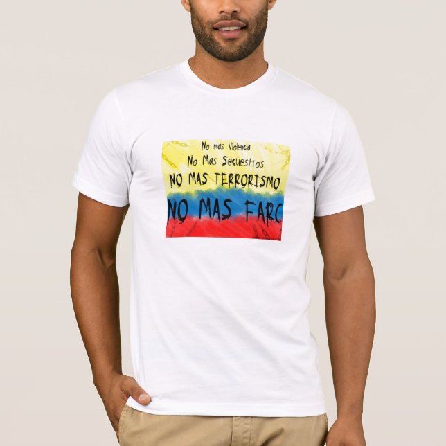 Colombia contra lasfarc tee shirt (Framsida)