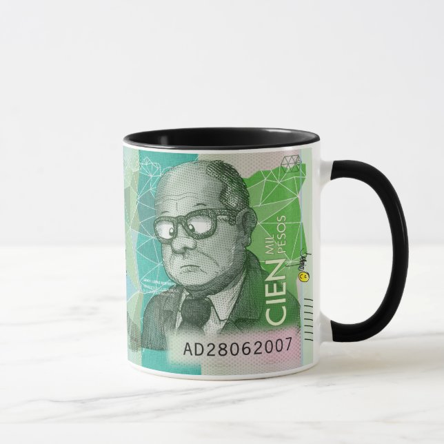Colombia CurrencyCartoon Coffee Mugg 100 000 Pesos (Höger)