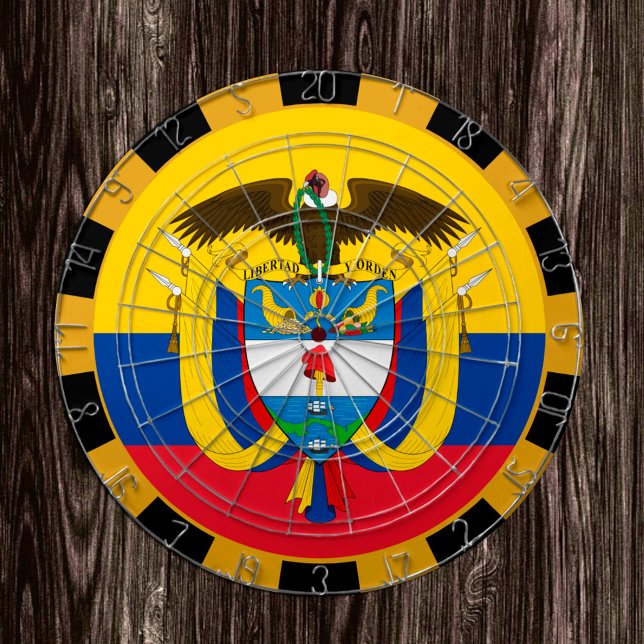 Colombia Dartboard & Flagga darts / match board Darttavla (Skapare uppladdad)