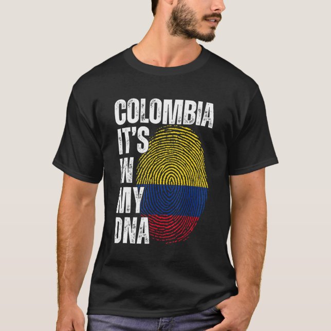 Colombia Det är i mitt DNA matchande colombianska  T Shirt (Framsida)