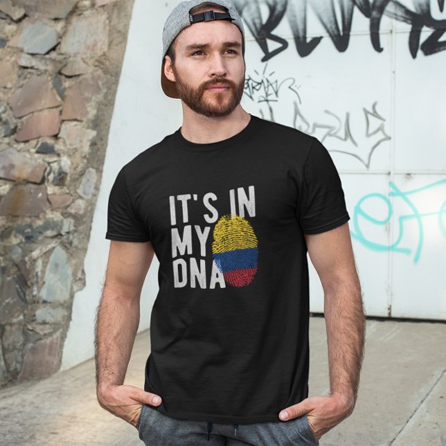 Colombia DNA Flagga T Shirt (colombia flag dna t shirt)