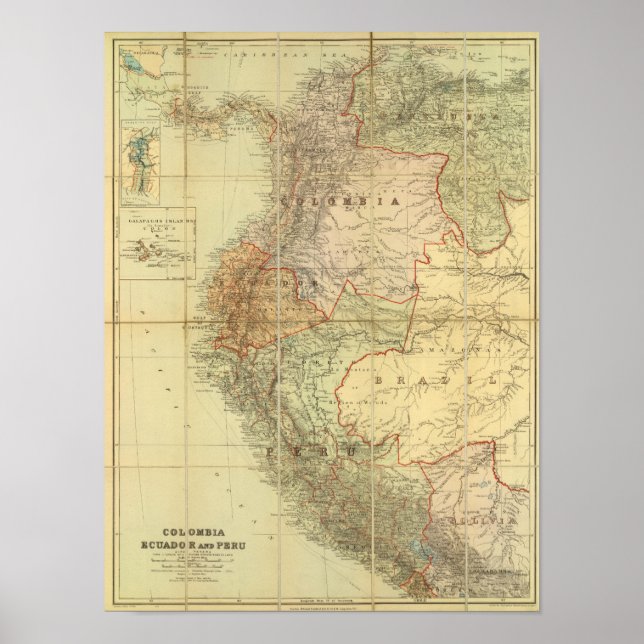 Colombia, Ecuador, Peru, Panama 3 Poster (Framsidan)