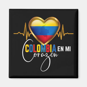 Colombia en mi Corazon colombianskt Pride Magnet