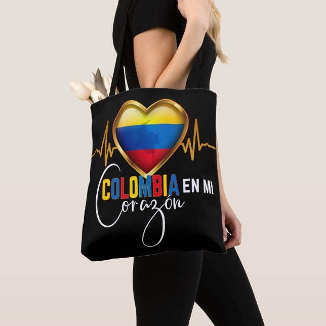 Colombia en mi Corazon colombianskt Pride  Tygkasse (Närbild)