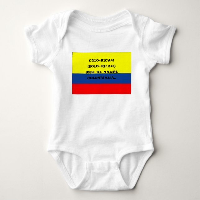 colombia_flag COLO-RICAN (KOLO'- RIKAN) BEBE DE M… Tee (Framsida)