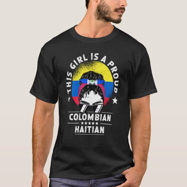 Colombia Flag Haiti Grown Women Girl Citizen Pride T Shirt (Framsida)
