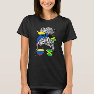 Colombia Flag Jamaica Odlad Kvinnor Flickland Förh T Shirt