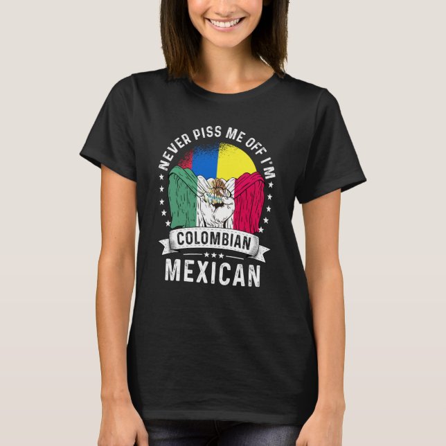 Colombia Flag Mexico Grown  Humor Citizen Pride T Shirt (Framsida)