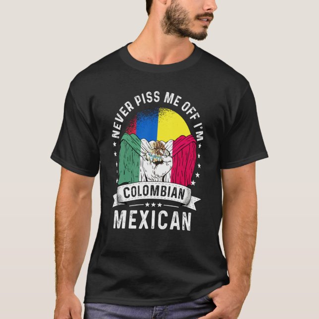 Colombia Flag Mexico Grown  Humor Citizen Pride T Shirt (Framsida)