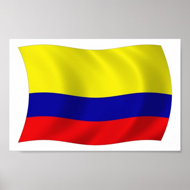 Colombia Flag Poster Print (Framsidan)