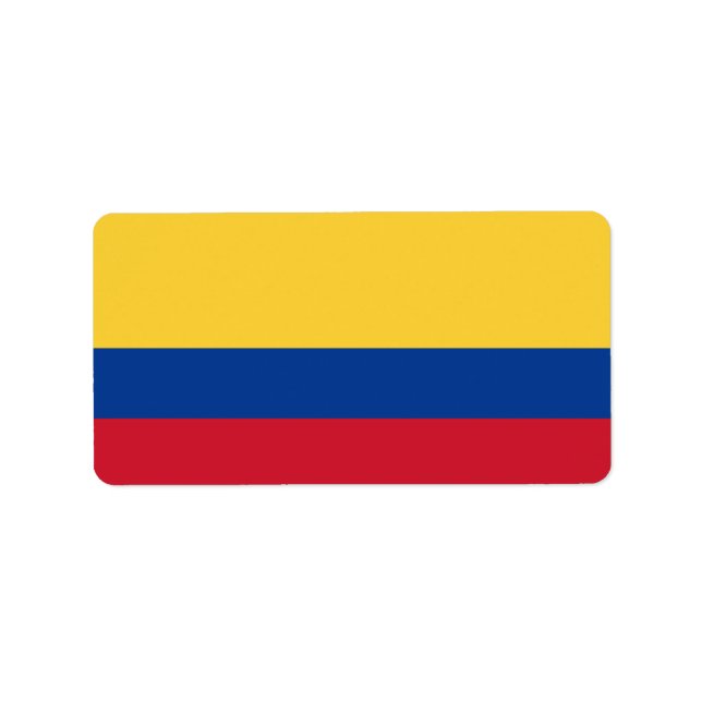 Colombia flagga adressetikett (Framsidan)