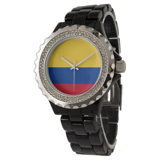 Colombia flagga armbandsur (Vinklad)