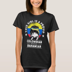 Colombia Flagga Bahamas Grown Women Girl Citizen P T Shirt