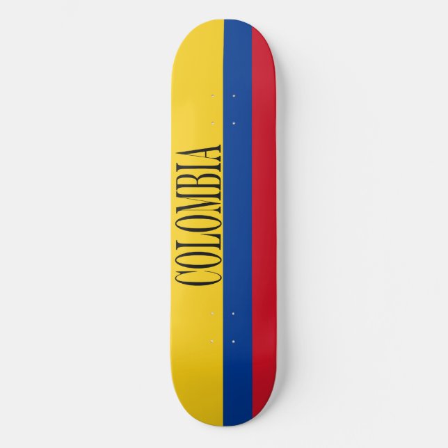 Colombia flagga - Bandera De Colombia Mini Skateboard Bräda 18,5 Cm (Framsida)