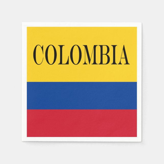 Colombia flagga - Bandera De Colombia Pappersservett (Framsidan)