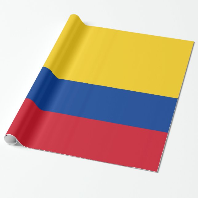 Colombia flagga - Bandera De Colombia Presentpapper (Utrullad)