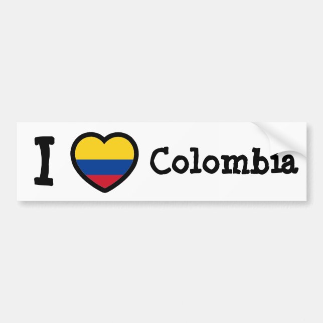 Colombia Flagga Bildekal (Framsidan)