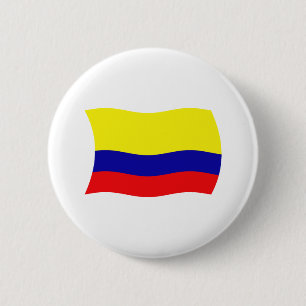Colombia Flagga Button Knapp