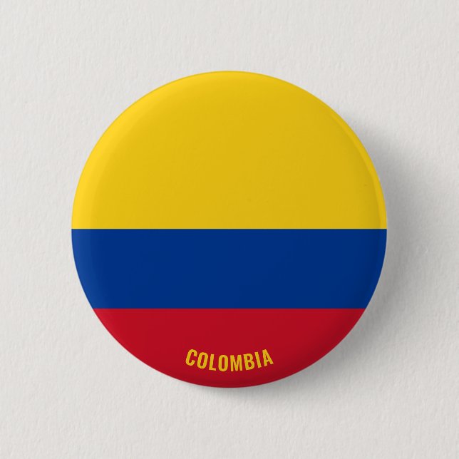 Colombia Flagga Charming Patriotic Knapp (Framsida)