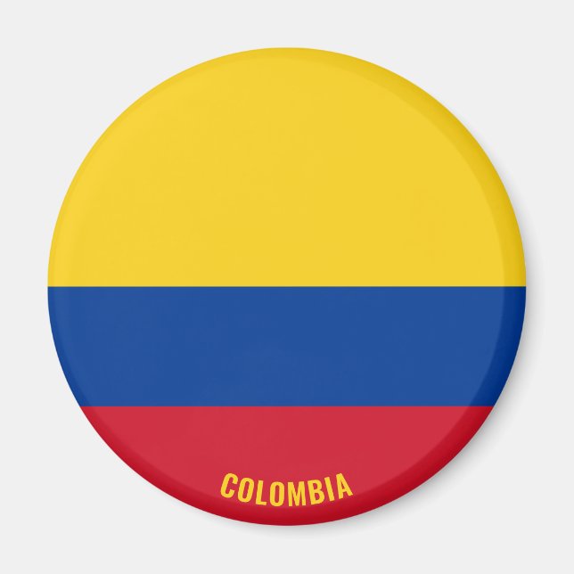 Colombia Flagga Charming Patriotic Magnet (Framsidan)