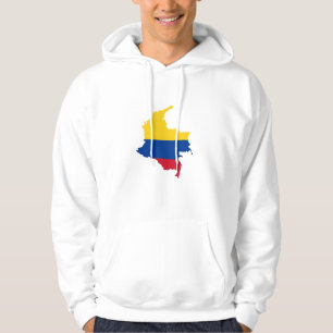 Colombia flagga, colombianska Karta, Mapa, Colombi Hoodie