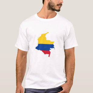 Colombia flagga, colombianska Karta, Mapa, Colombi T Shirt