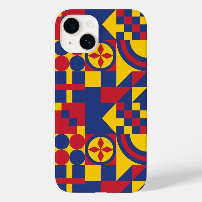 Colombia Flagga Colorful Mönster (Baksida)