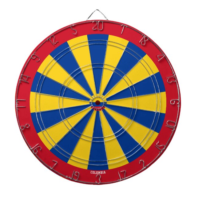 Colombia Flagga Colorful Patriotic Dart Board Darttavla (Framsidan)