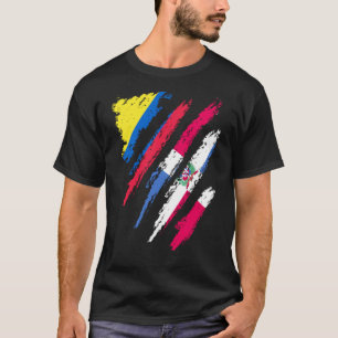 Colombia Flagga Dominican Grown Patriot Land Stri T Shirt
