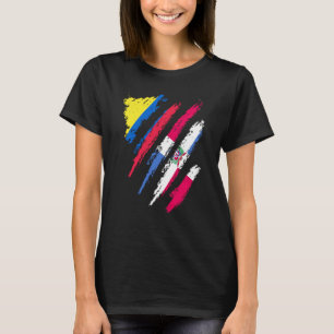 Colombia Flagga Dominikansk Odlad Patriot Land Str T Shirt