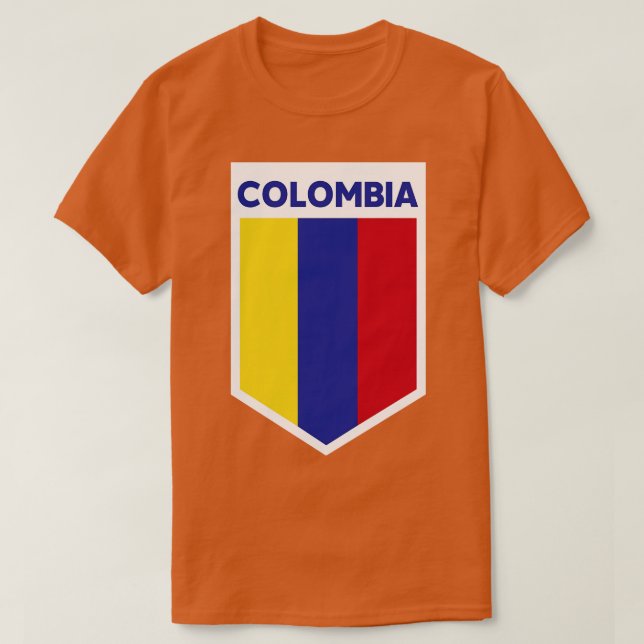 Colombia Flagga Emblem T Shirt (Design framsida)